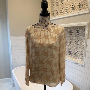 Joie Beige Patterned Women's Blouse